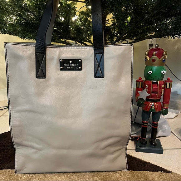 Kate Spade Rectangular Leather Tote/Shopper - Taupe/Black - Picture 15 of 15